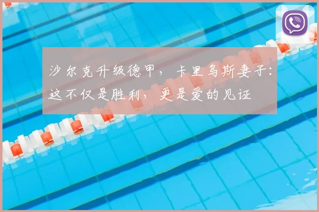 沙尔克升级德甲，卡里乌斯妻子：这不仅是胜利，更是爱的见证